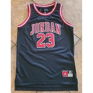 JORDAN YOUTH Jersey Size Med  Black CHICAGO BULLS MICHAEL JORDAN #23